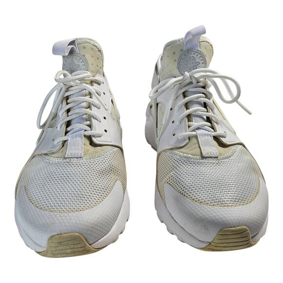 NIKE Air Huarache Run Ultra Men's 9.5 Running Shoes Sneakers White 819685-101 - Picture 2 of 9